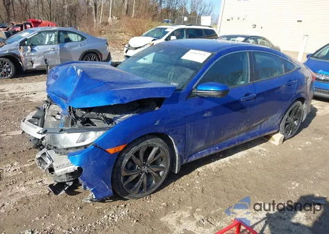 2019 Honda Civic Sport z USA, uszkodzony, nr VIN 2HGFC2F84KH504125